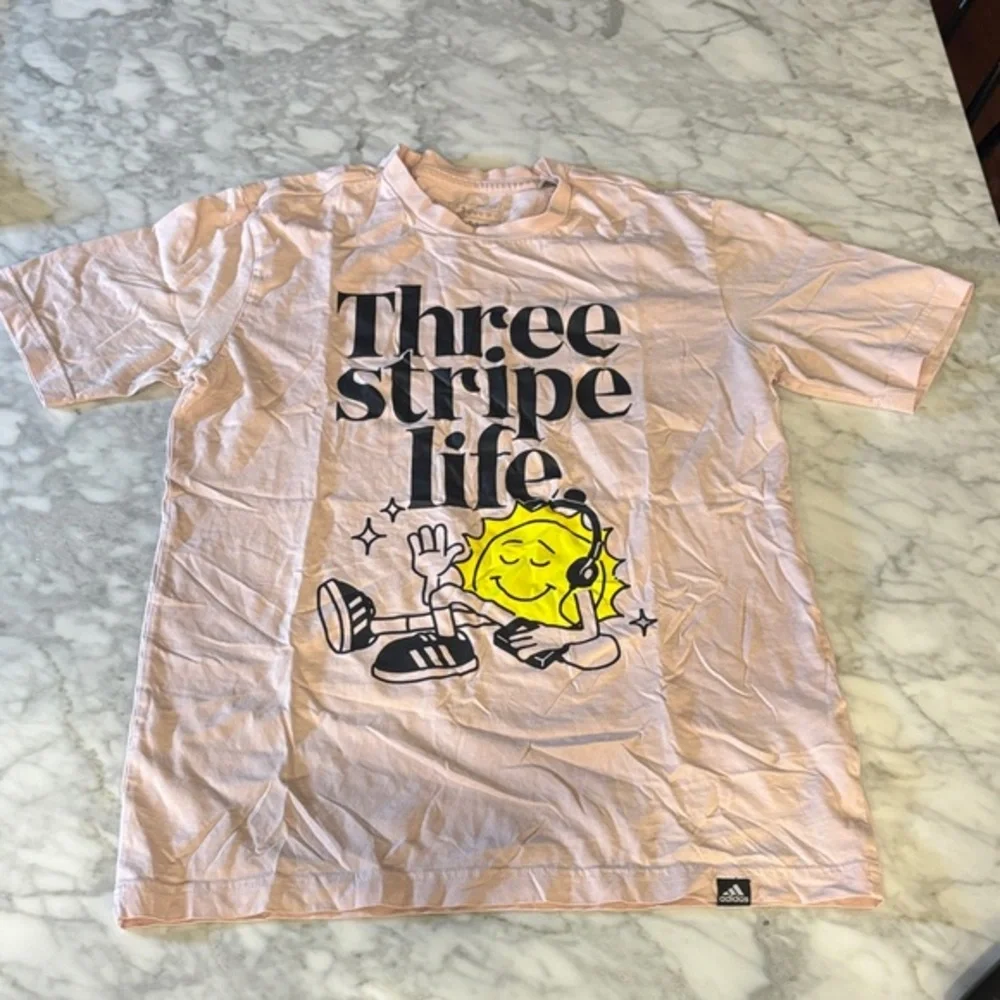 Adidas Light Pink Graphic Tee